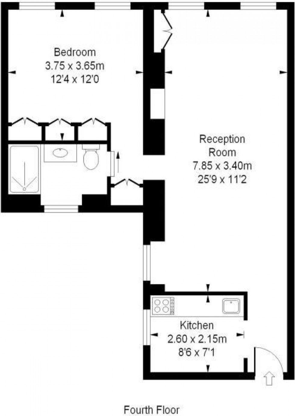 Floorplan for Brompton Road, London