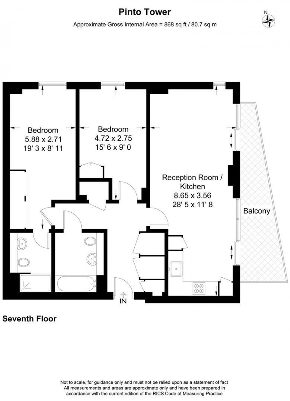Floorplan for Hebden Place, Nine Elms, London