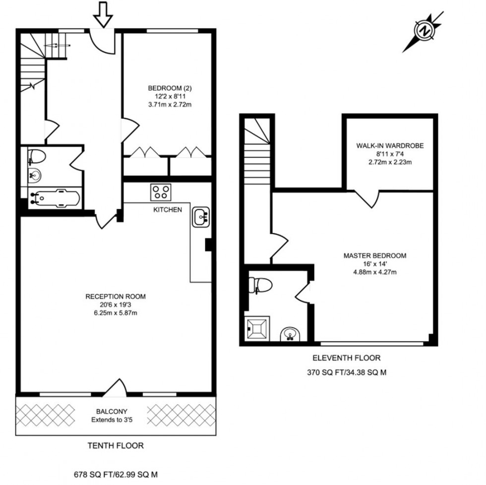 Floorplan for Calderwood Street, Woolwich, London