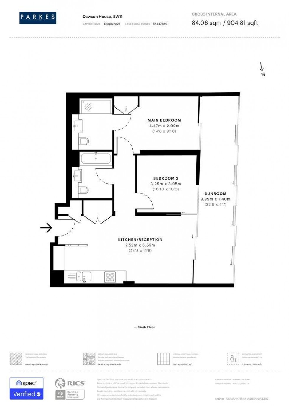 Floorplan for Circus Road West, London