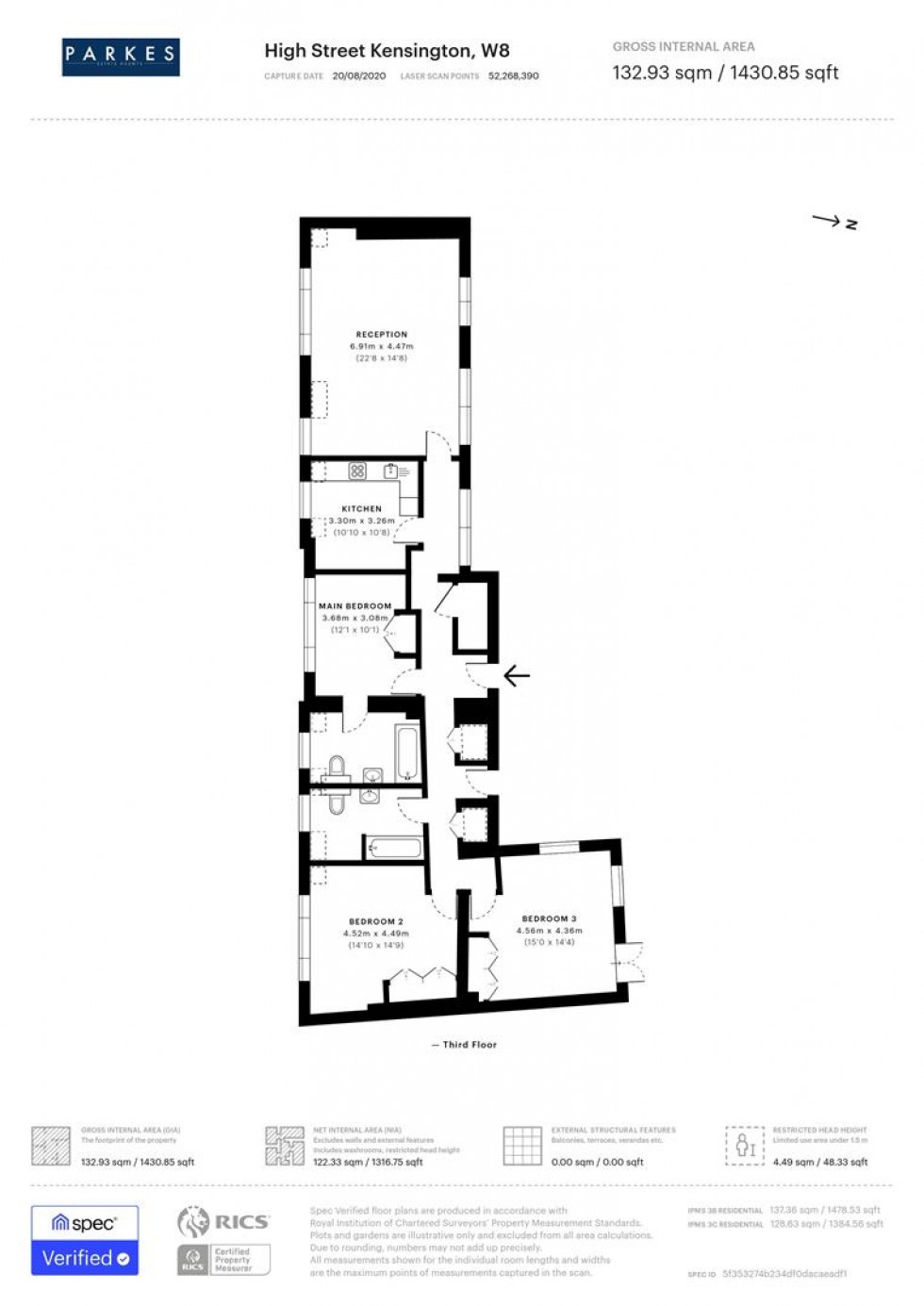 Floorplan for Kensington, Londo