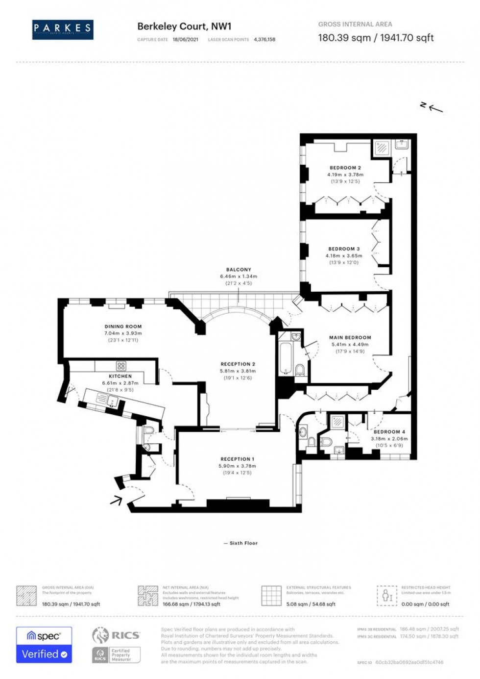 Floorplan for Marylebone Road, London