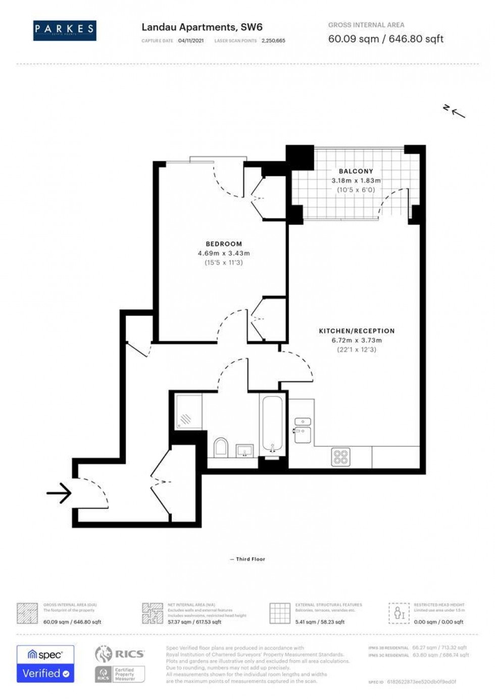 Floorplan for Farm Lane, London