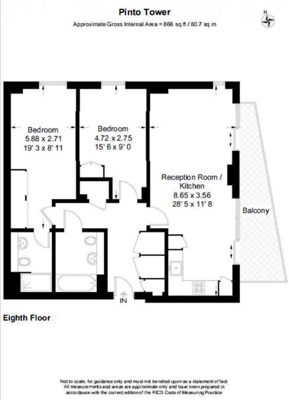 Floorplan for Nine, London