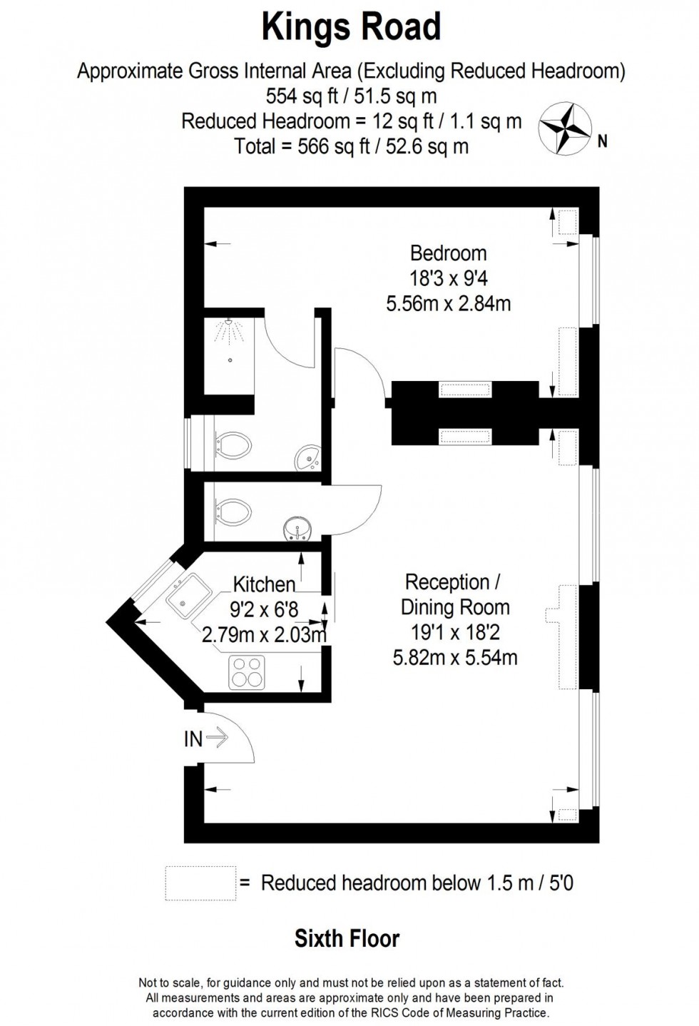 Floorplan for Kings Road, London