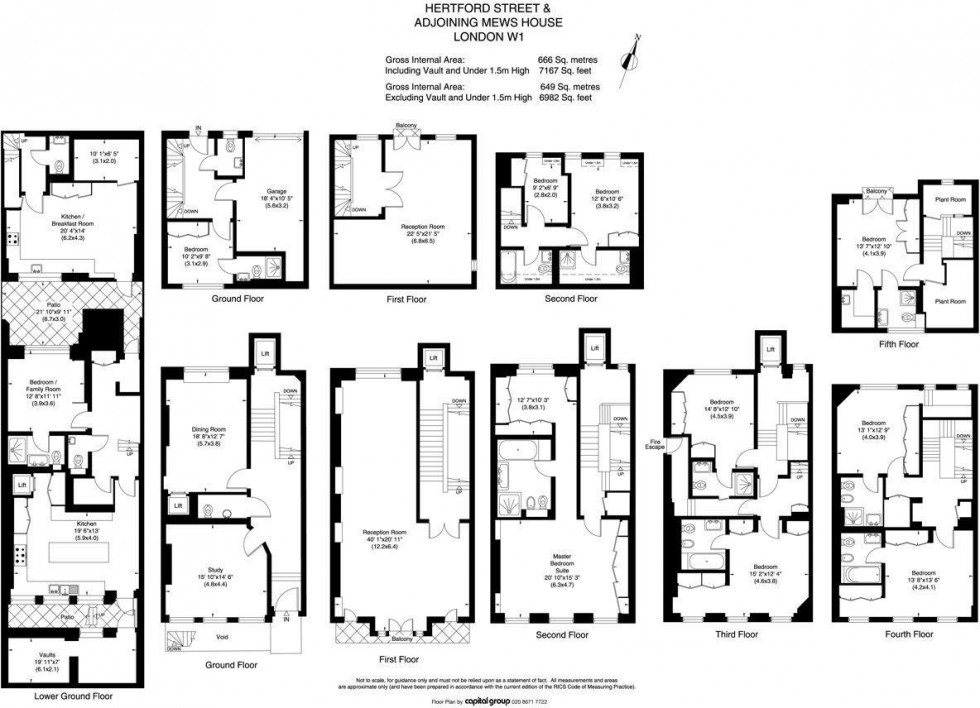 Floorplan for Mayfair, London.