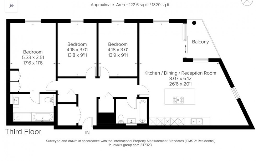 Floorplan for Gatliff Road, London