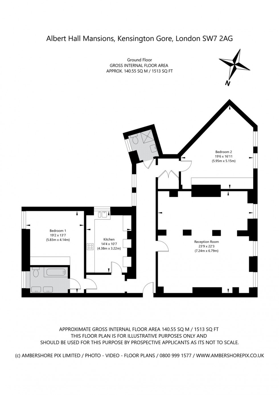 Floorplan for Kensington Gore, London