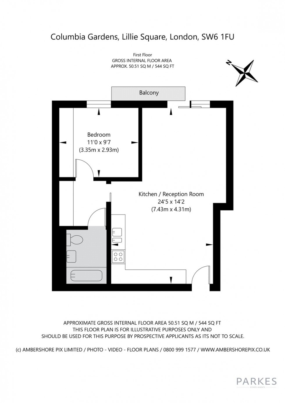 Floorplan for Lillie Square, London
