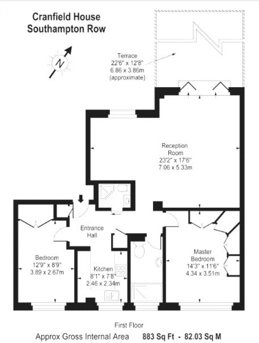 Floorplan for Southampton Row, London