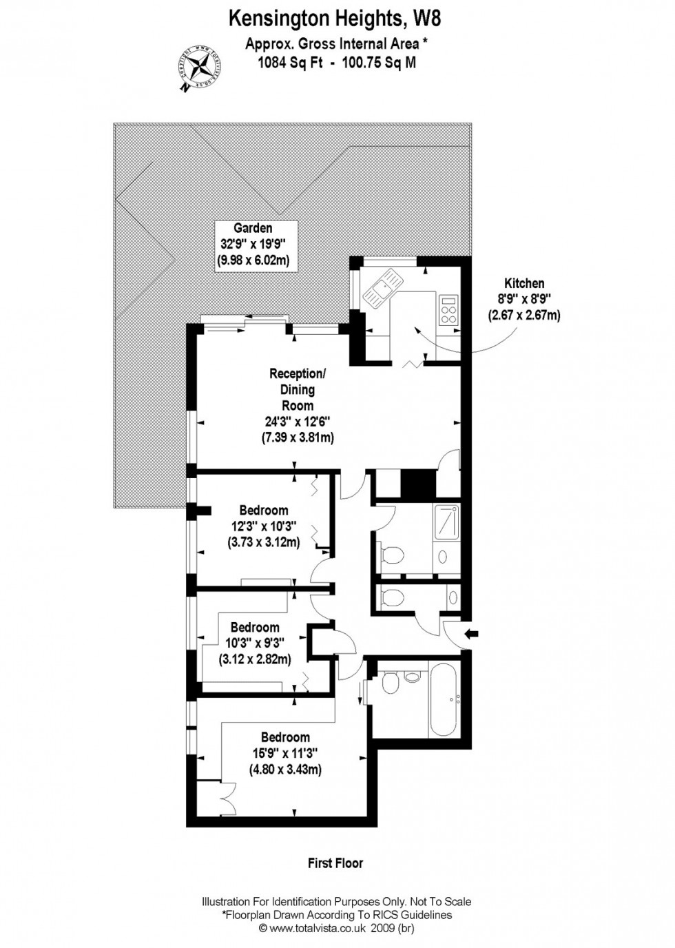 Floorplan for Campden Hill Road, London