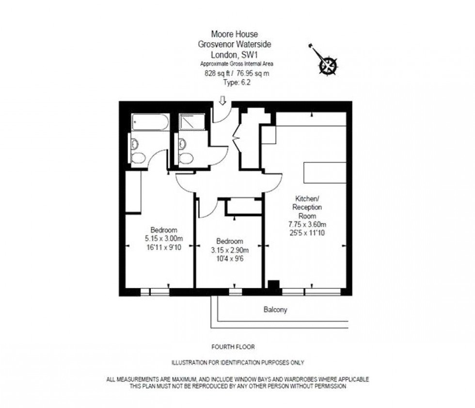 Floorplan for Gatliff Road, London