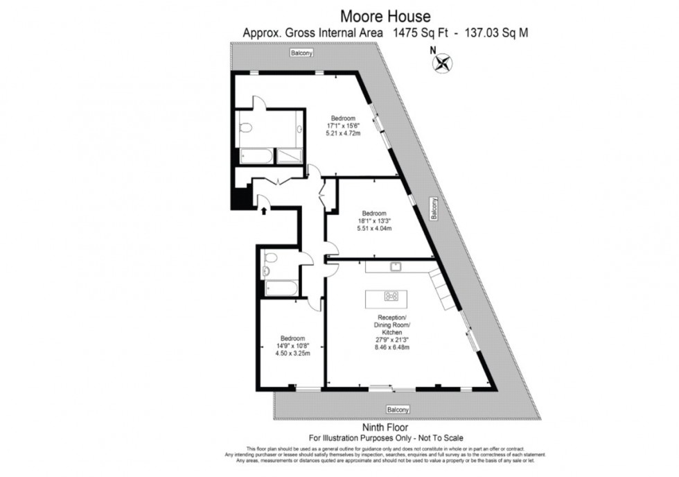 Floorplan for Gatliff Road, London