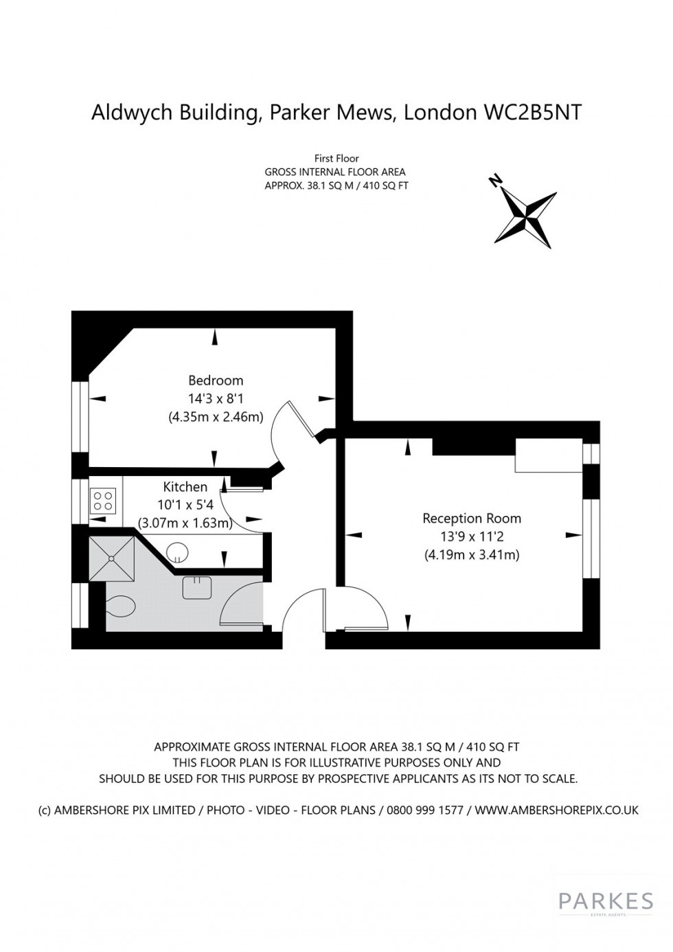Floorplan for Parker Mews, Covent Gardens