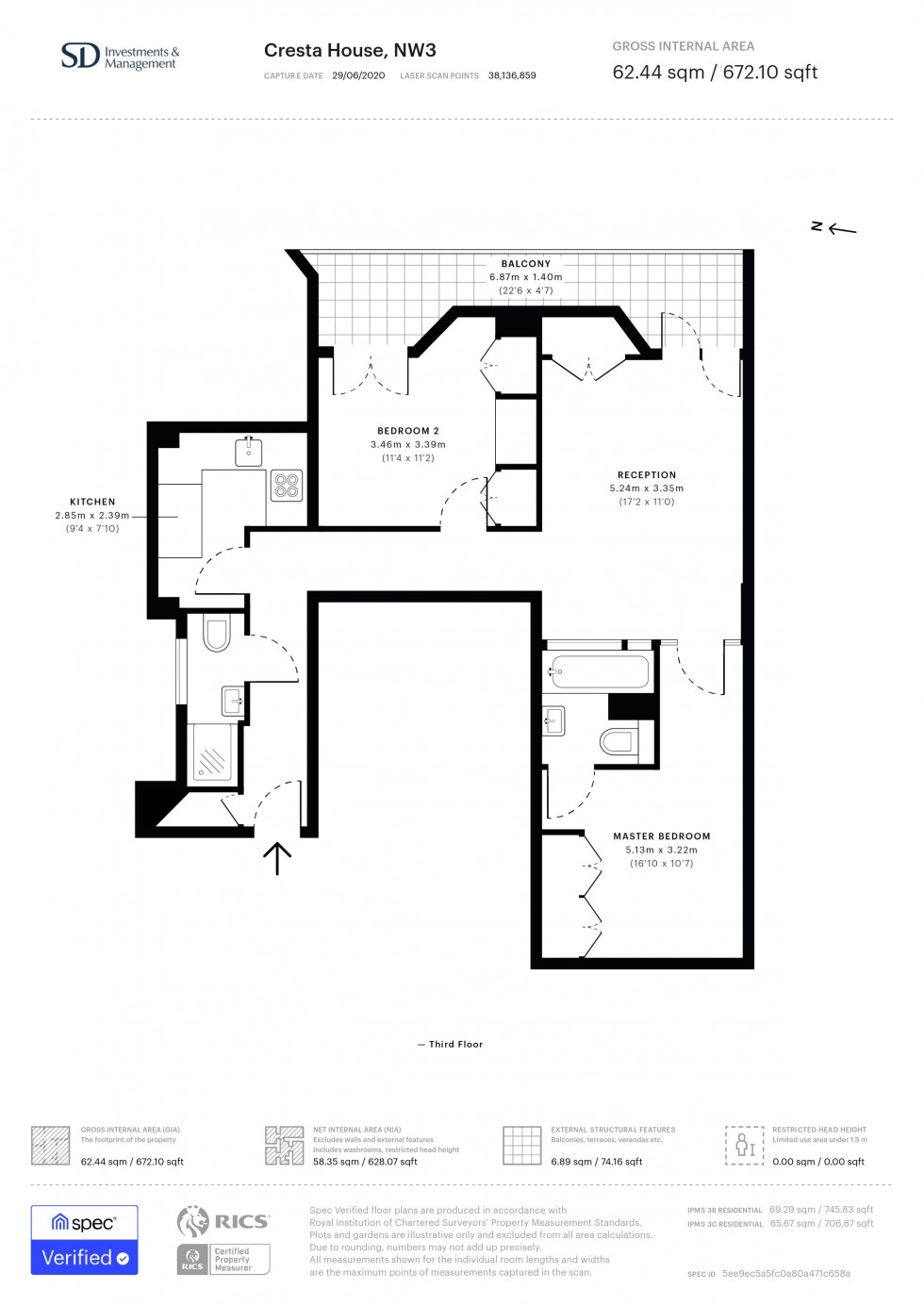 Floorplan for Finchley Road, London