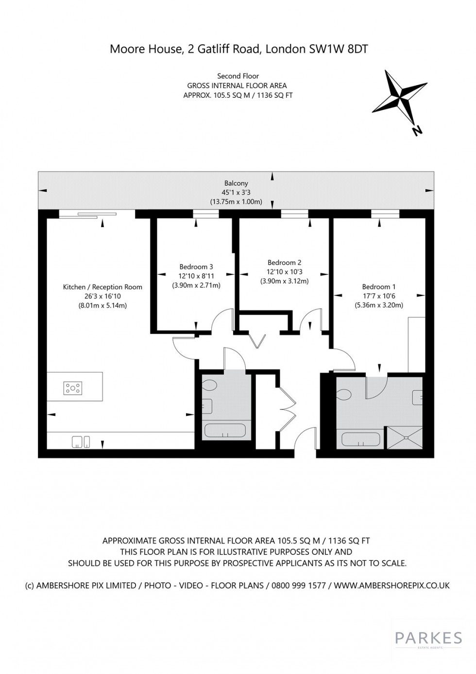 Floorplan for Gatliff Road, London